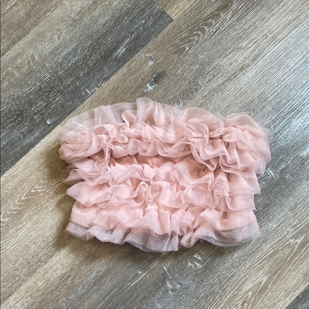Pink Ruffled Tube Top